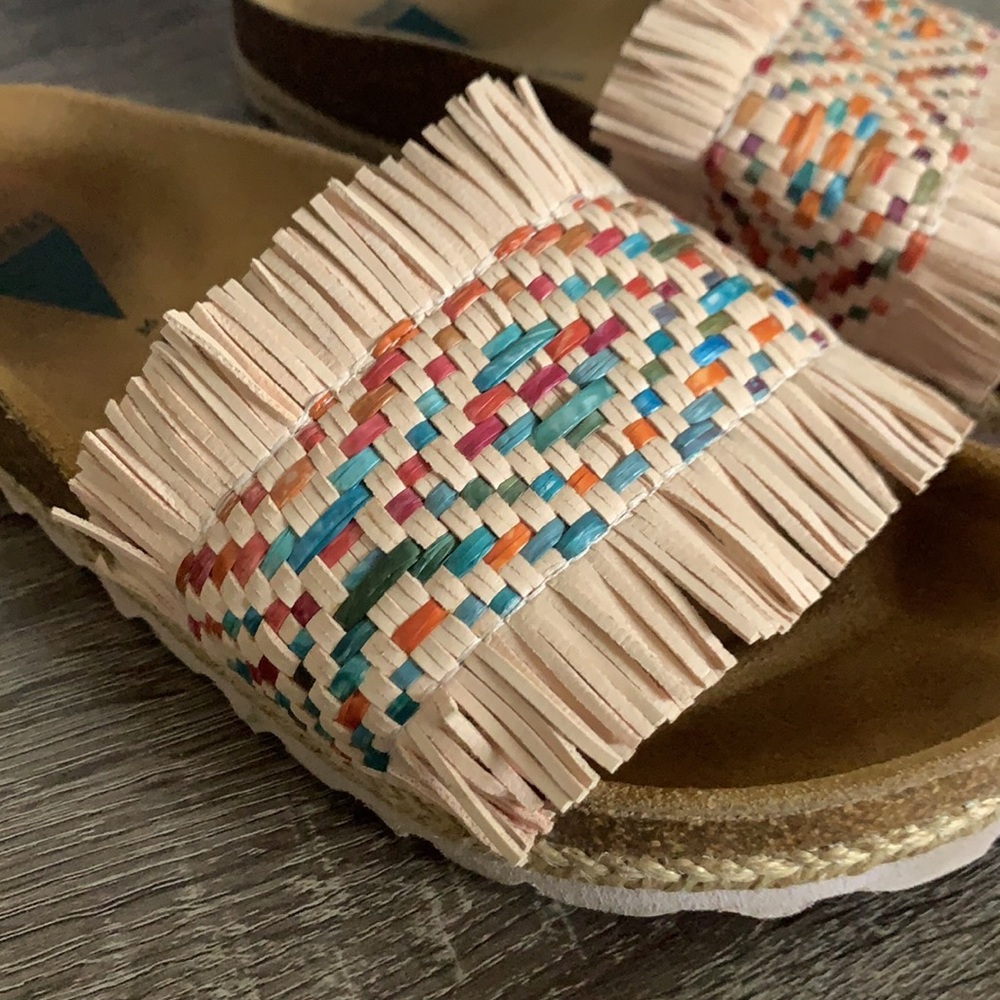 Verbenas | Fringe Slide Sandal Weaved Cork Footbed - image 2